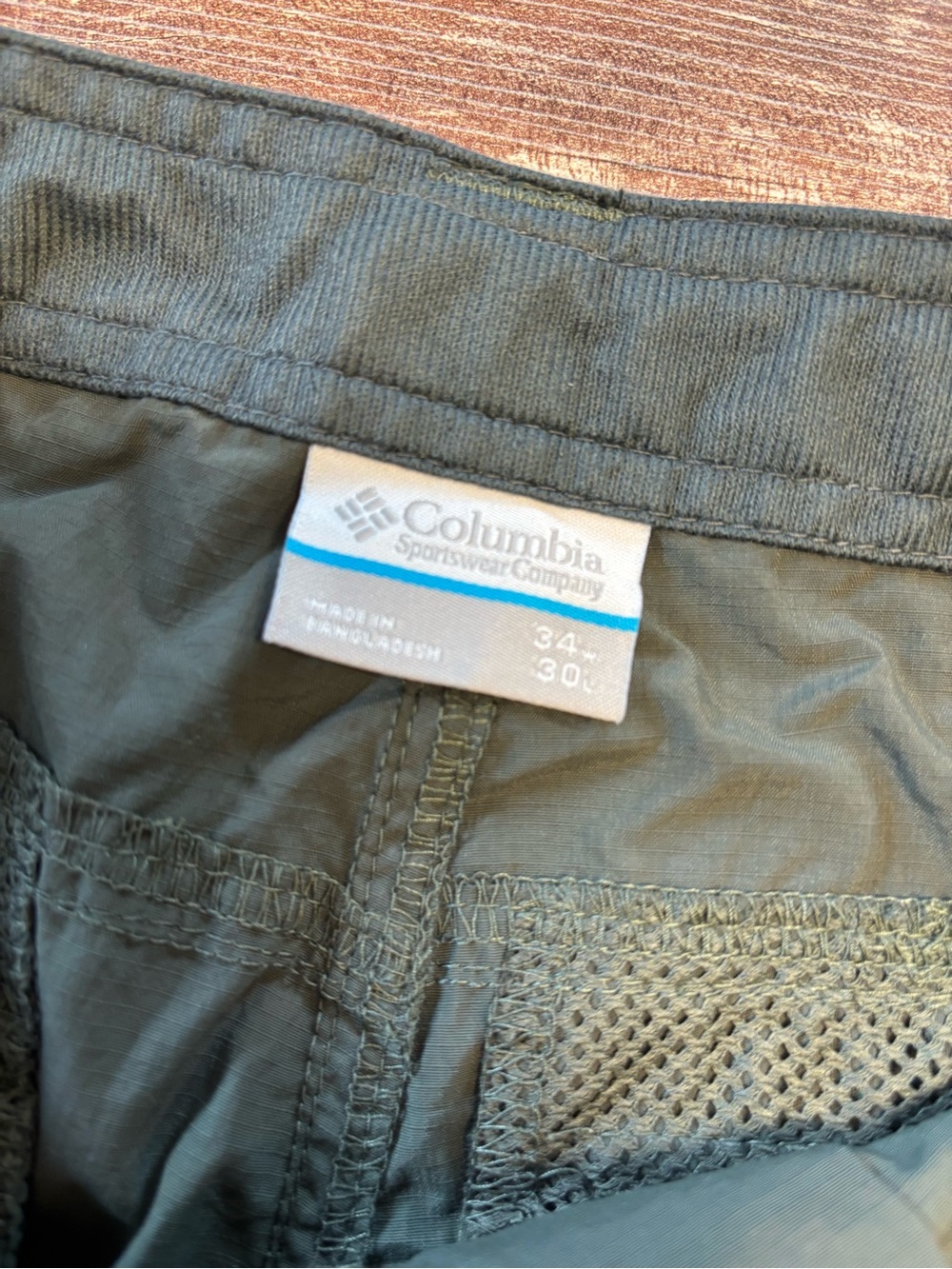 Columbia NWT Convertible Zip Off Shorts Olive Green Outdoor Pants Omni Shade 34 - Picture 4 of 10